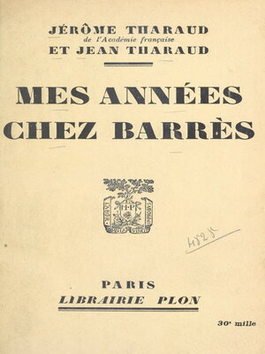 cover image of Mes années chez Barrès